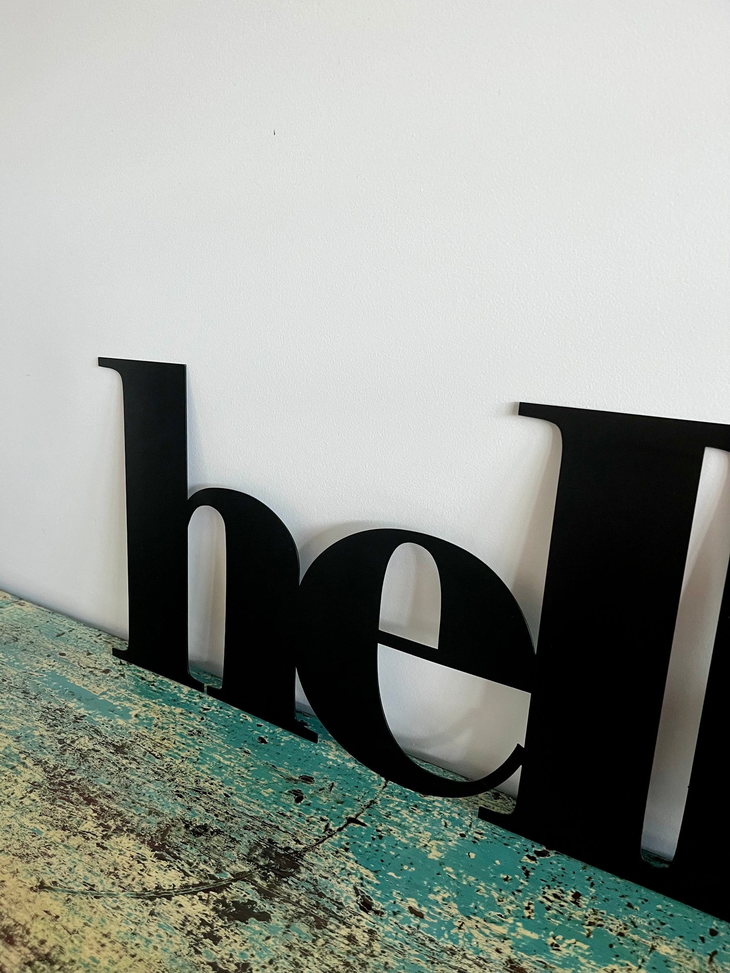 Funky & Stylish Steel 'Hello' Sign