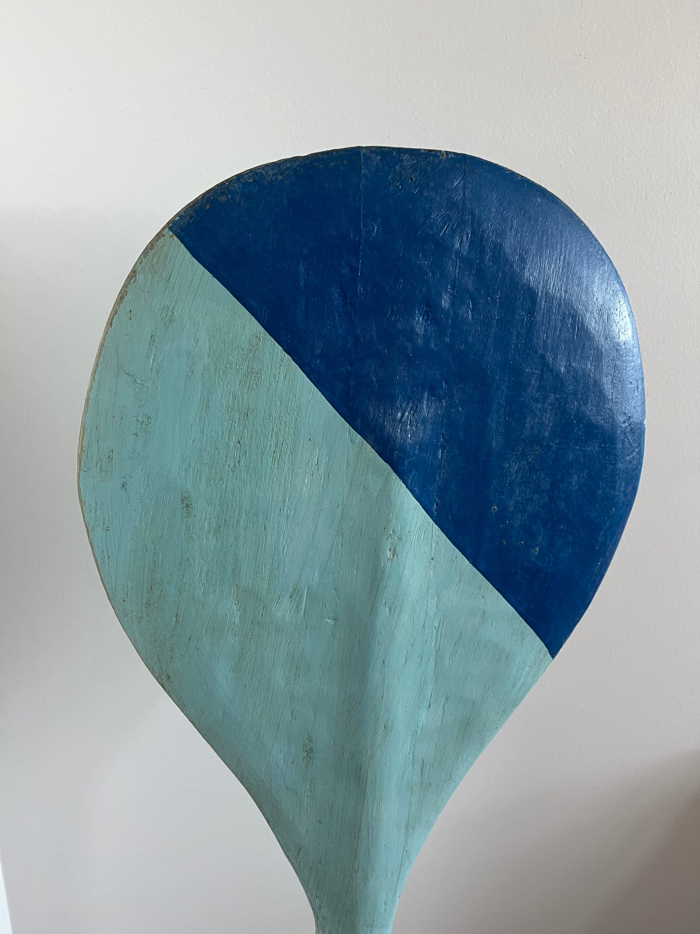 Funky Decorative Wooden Oar on Metal Base