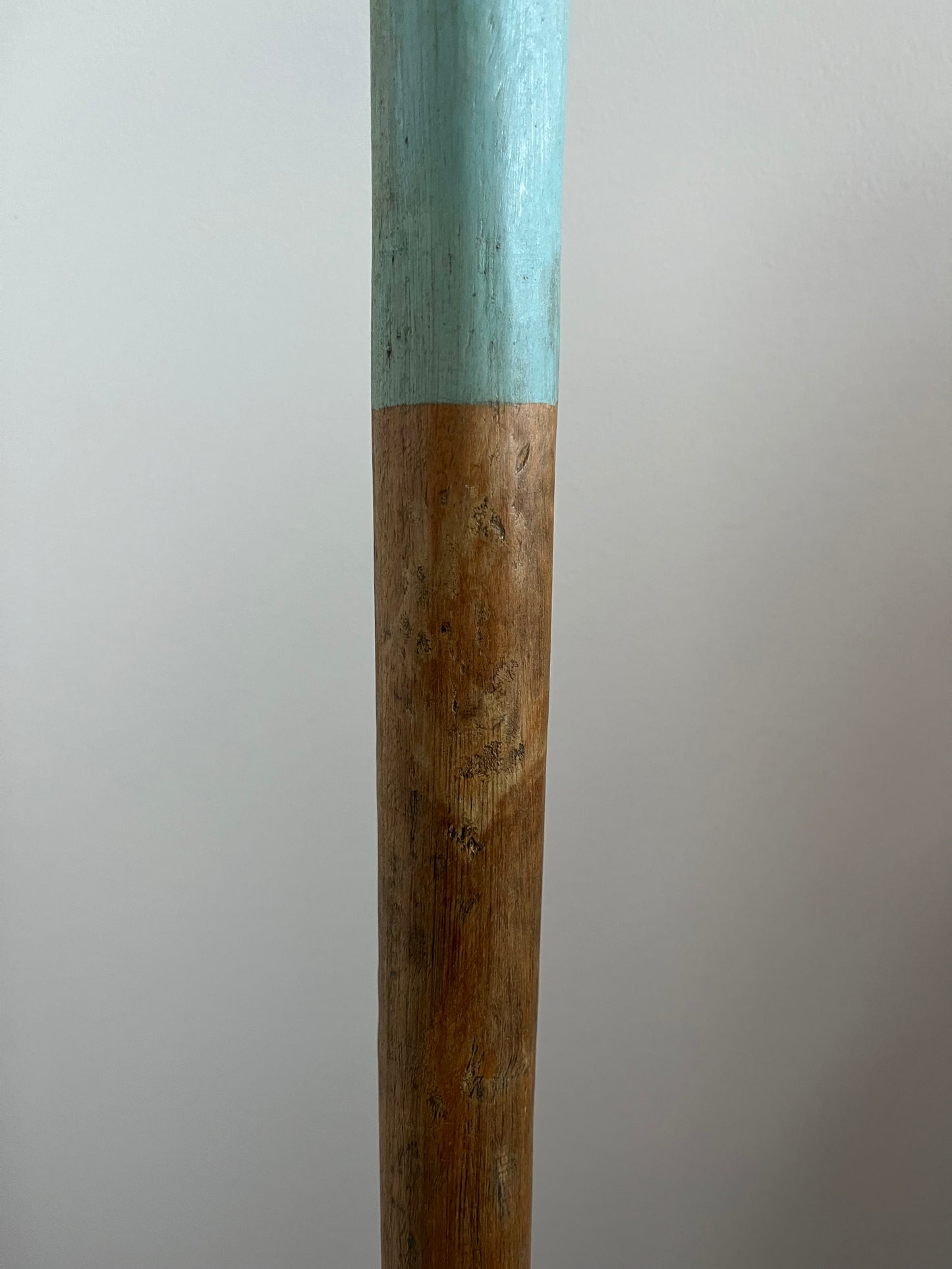 Funky Decorative Wooden Oar on Metal Base