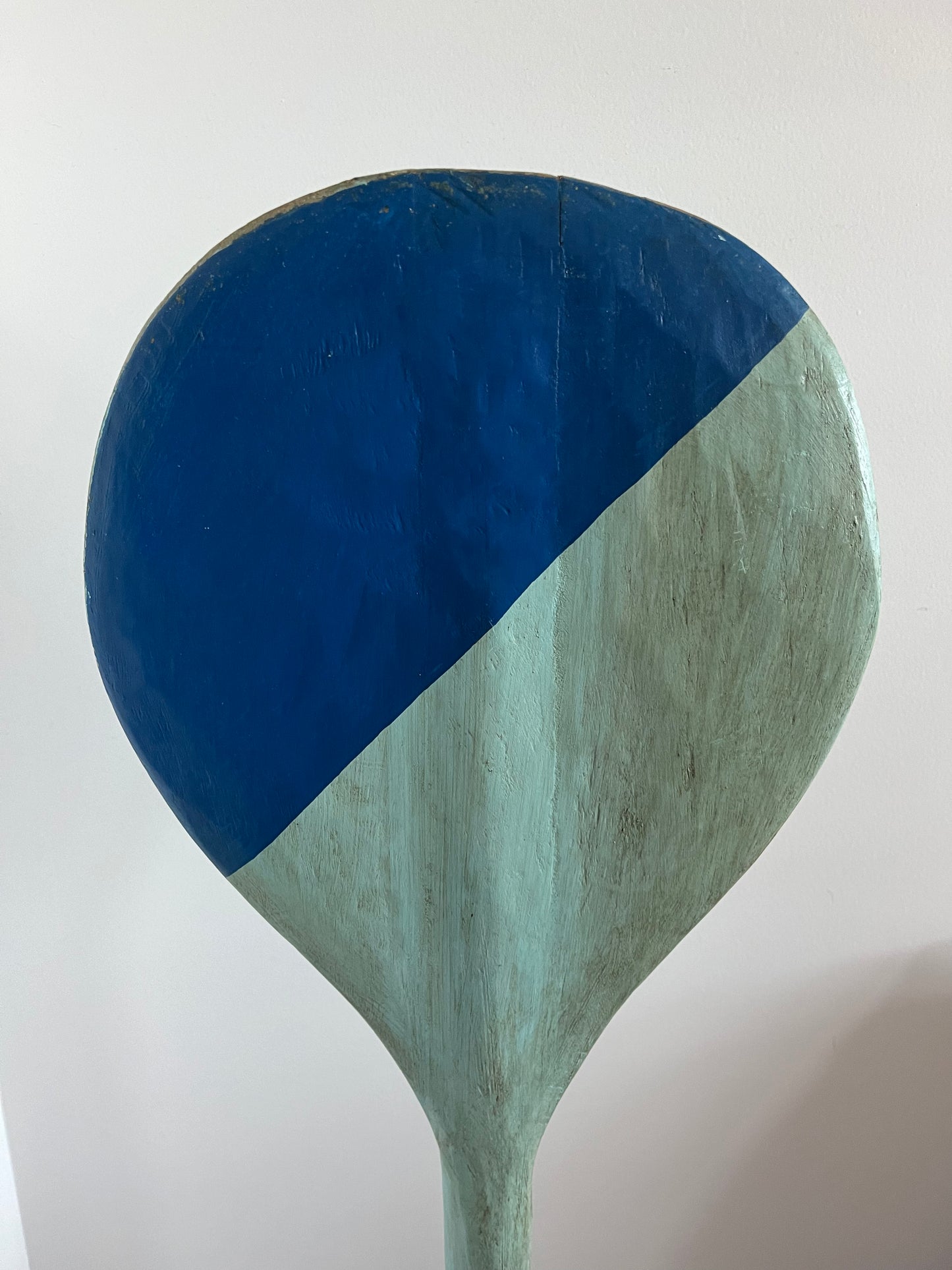 Funky Decorative Wooden Oar on Metal Base
