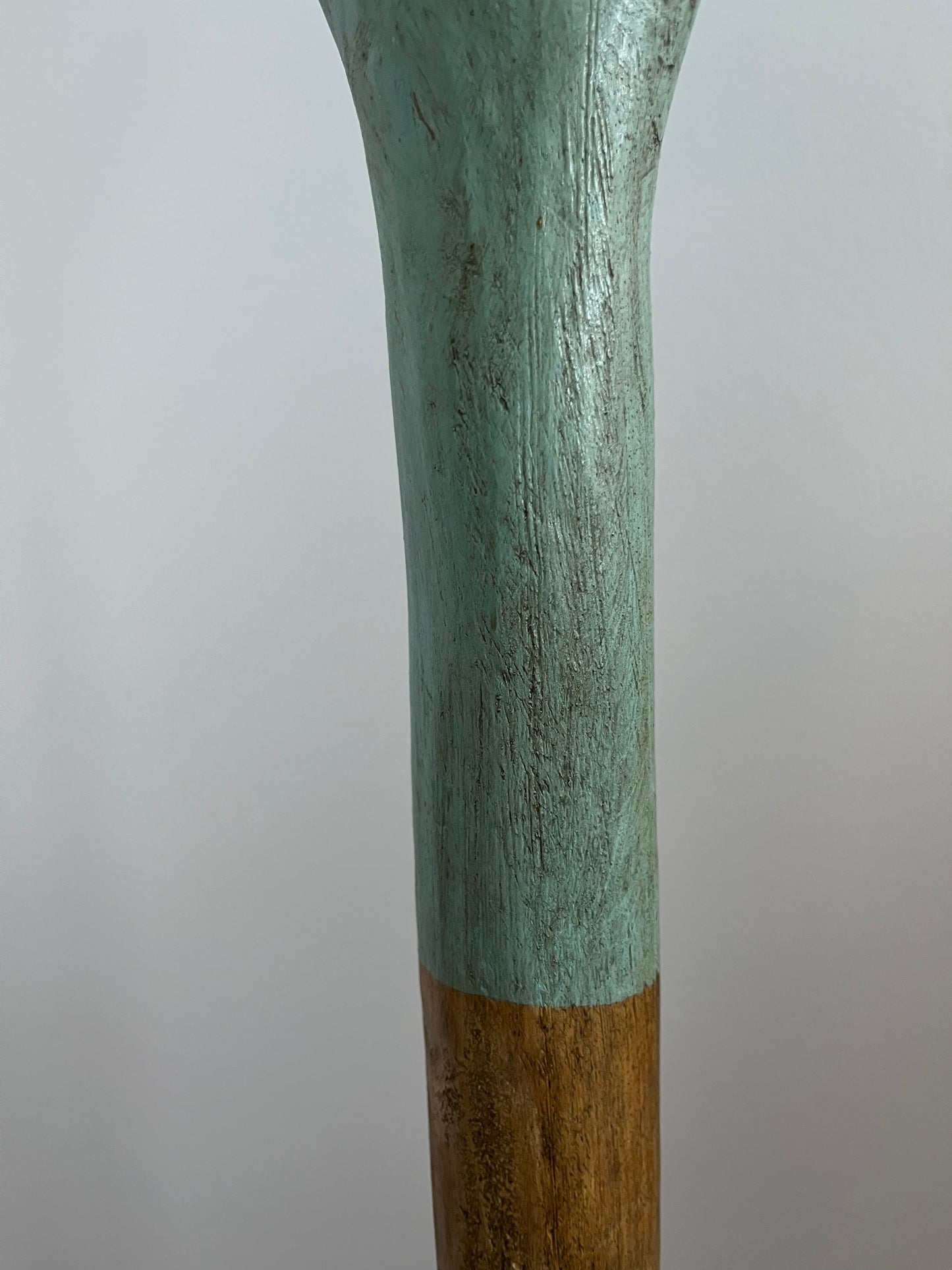 Funky Decorative Wooden Oar on Metal Base