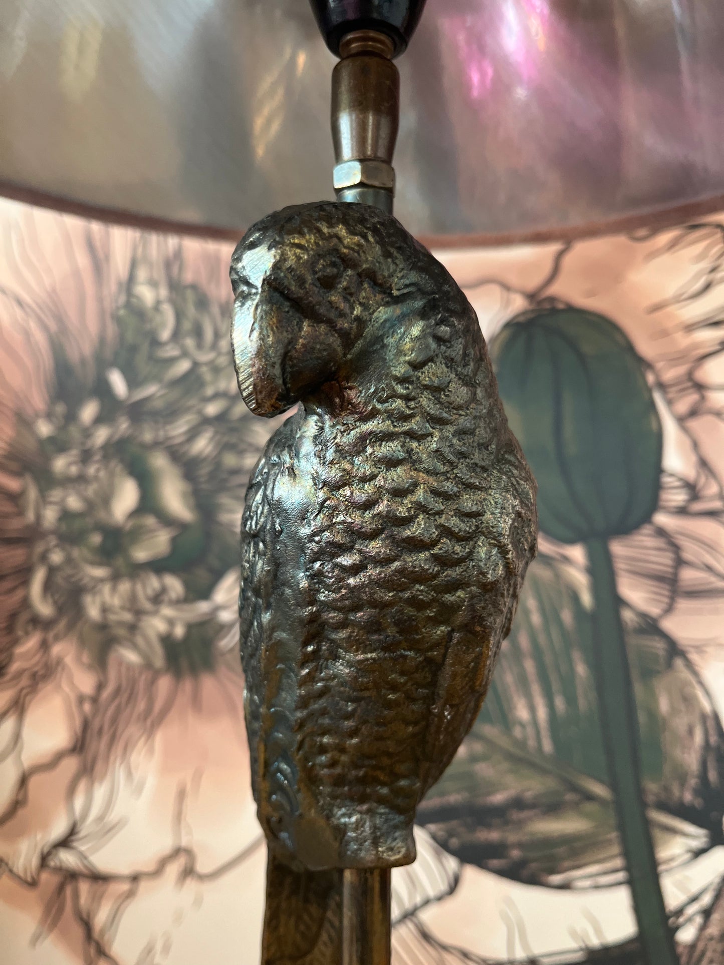 Gorgeous Pair of French Country Collections Parrot Lamps
