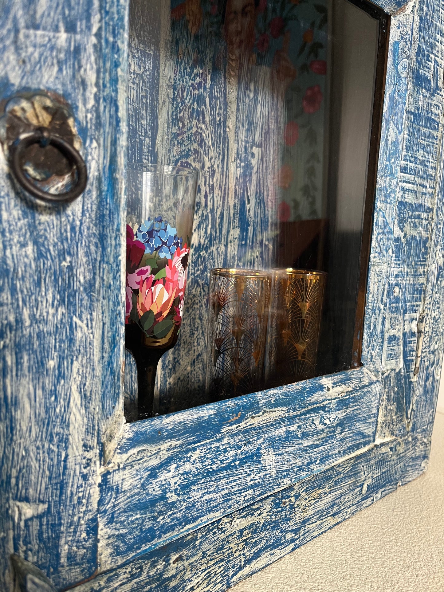 Beautiful Rustic Wall Display Cabinet