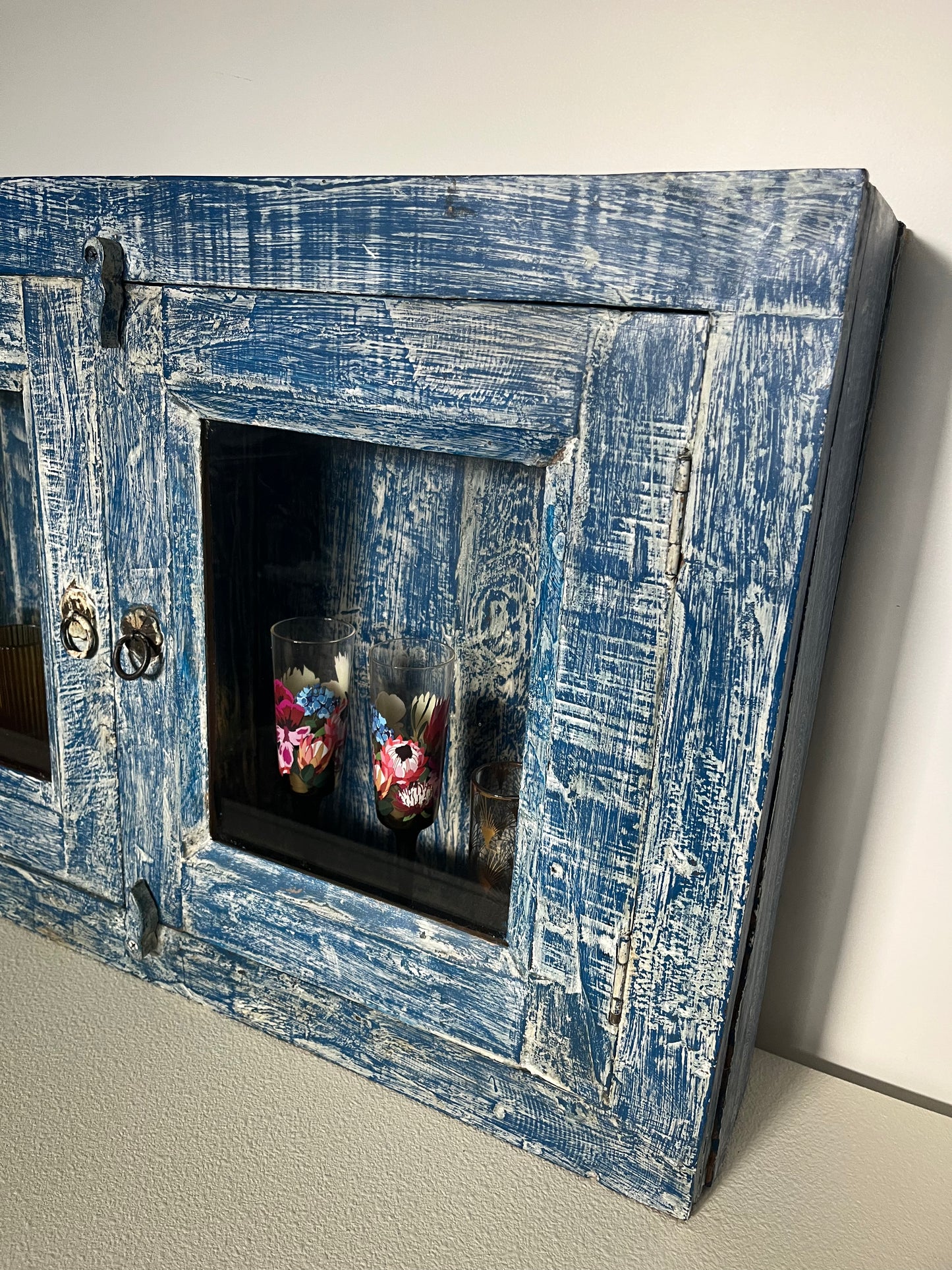 Beautiful Rustic Wall Display Cabinet