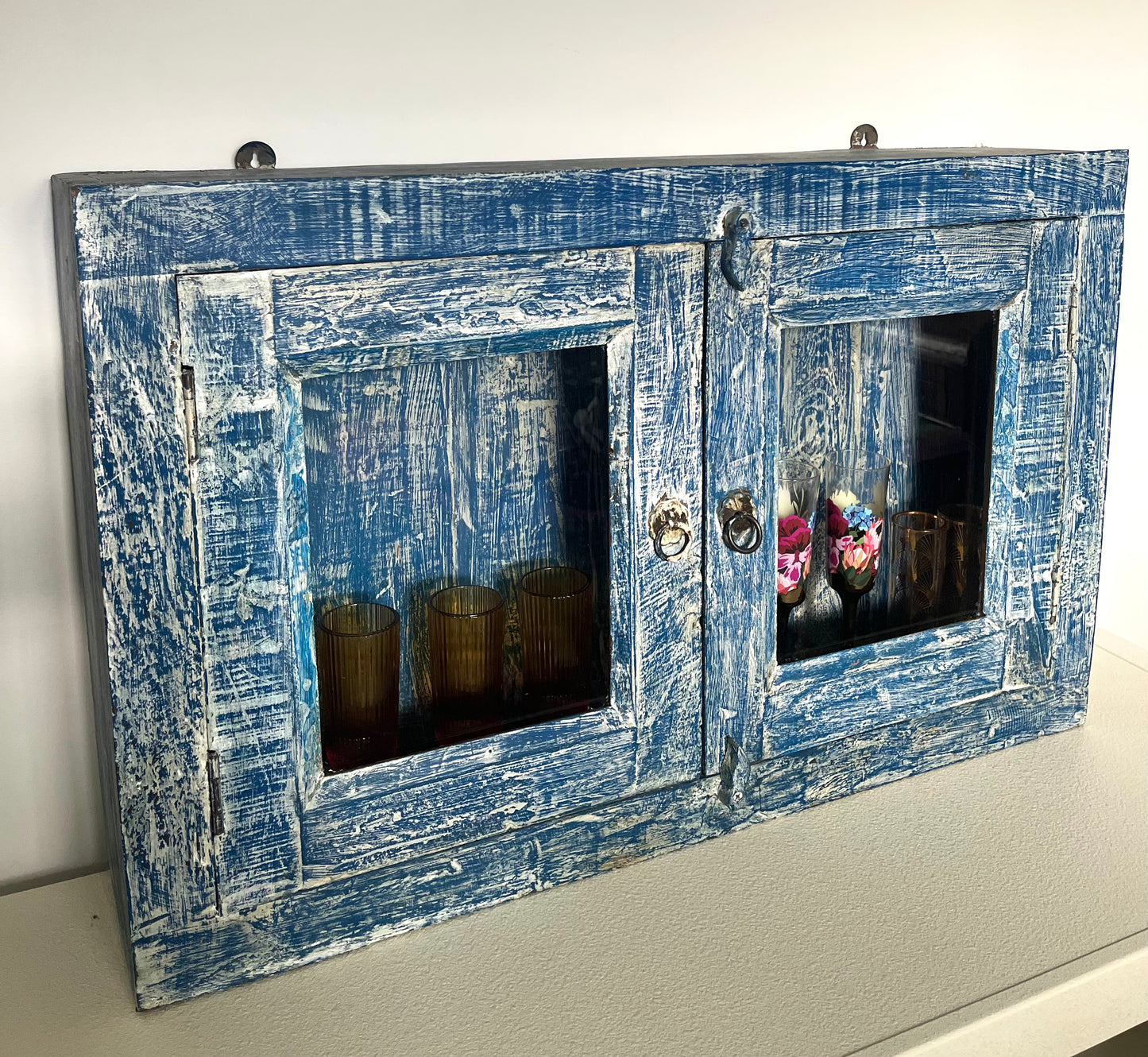 Beautiful Rustic Wall Display Cabinet