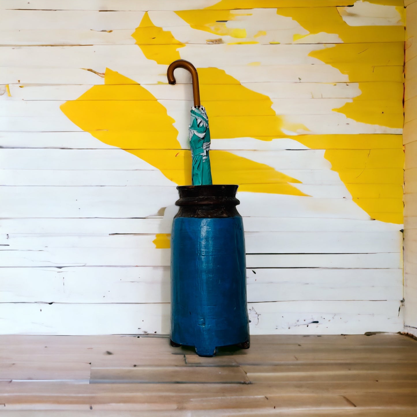 Rustic Wooden Vase/ Umbrella Holder