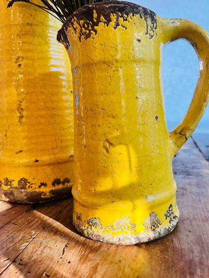 Beautiful Set of Decorative Jugs with Faux Flowers