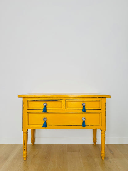 Gorgeous Yellow Wooden Drawers