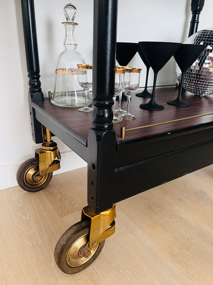 Stunning Fully Curated Mid-century Bar Cart