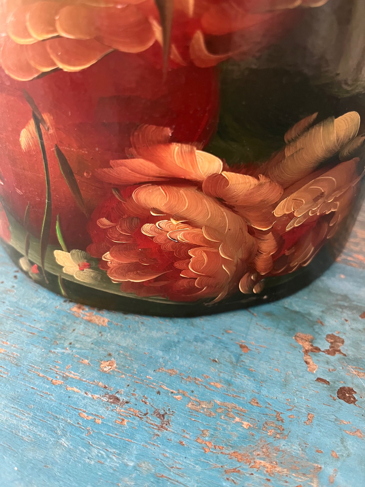 Floral Painted Jar