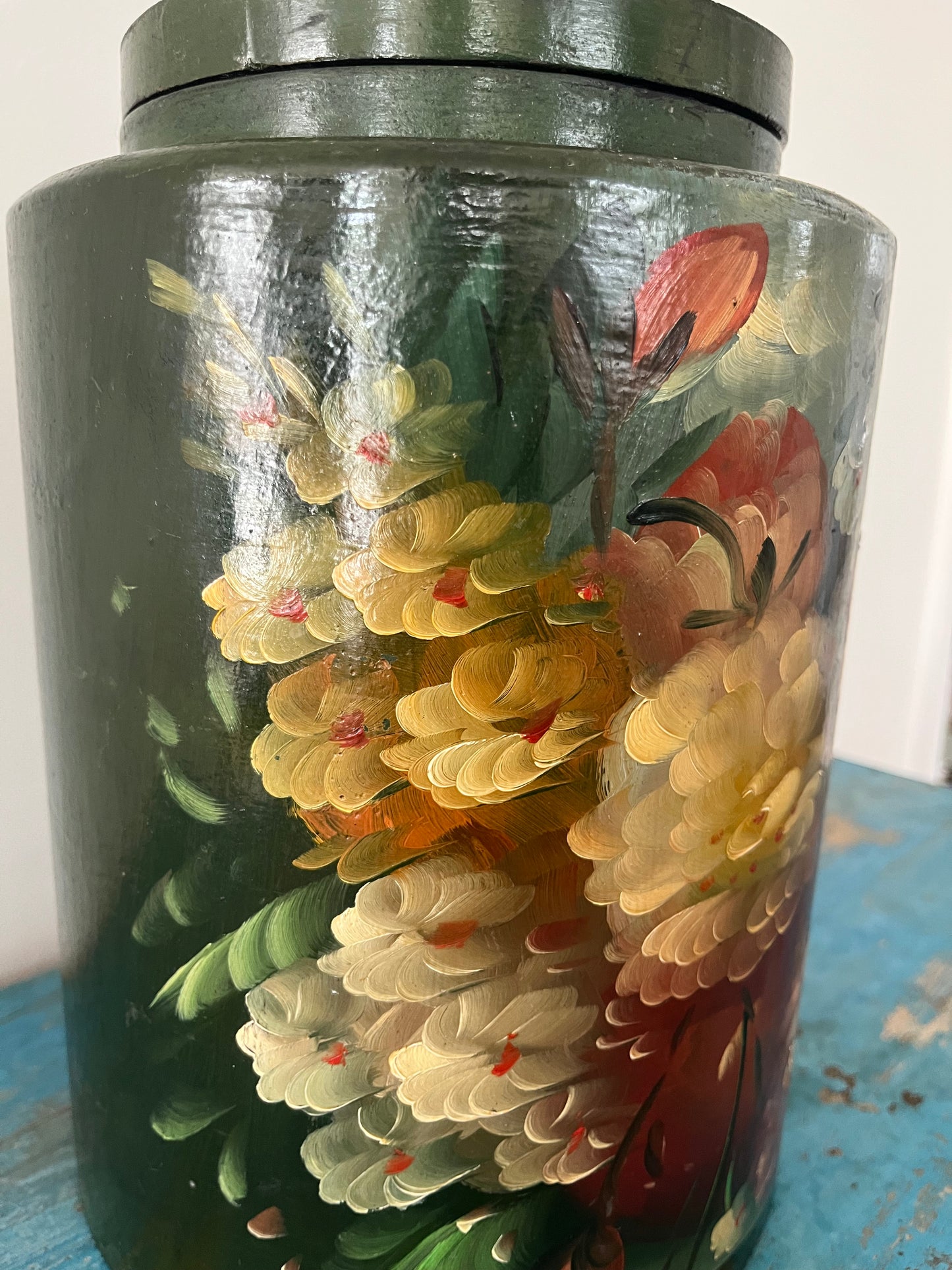 Floral Painted Jar