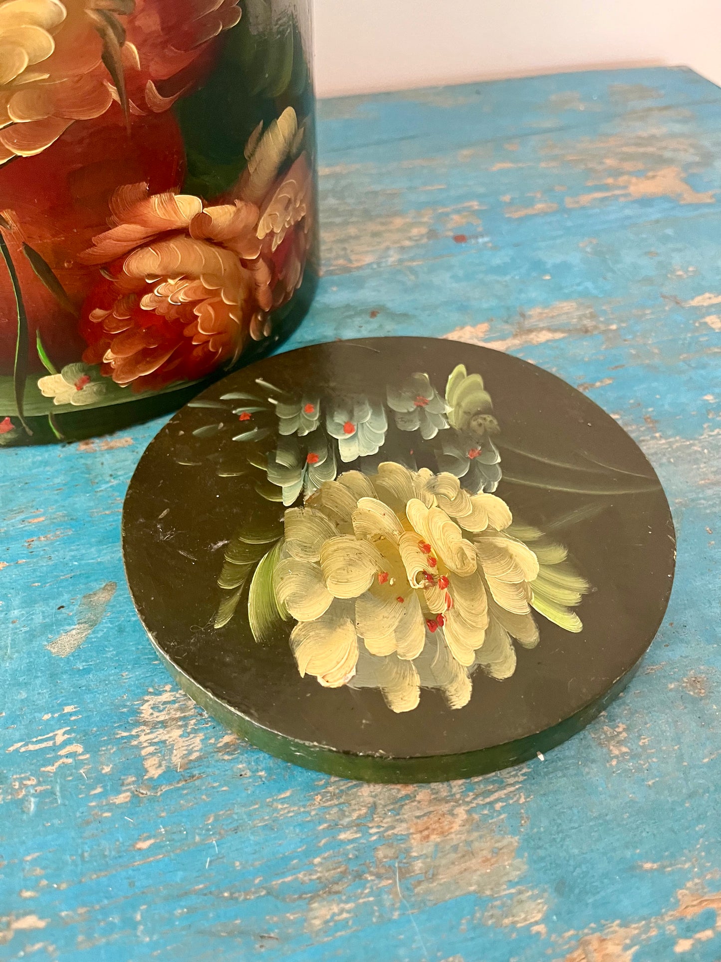 Floral Painted Jar