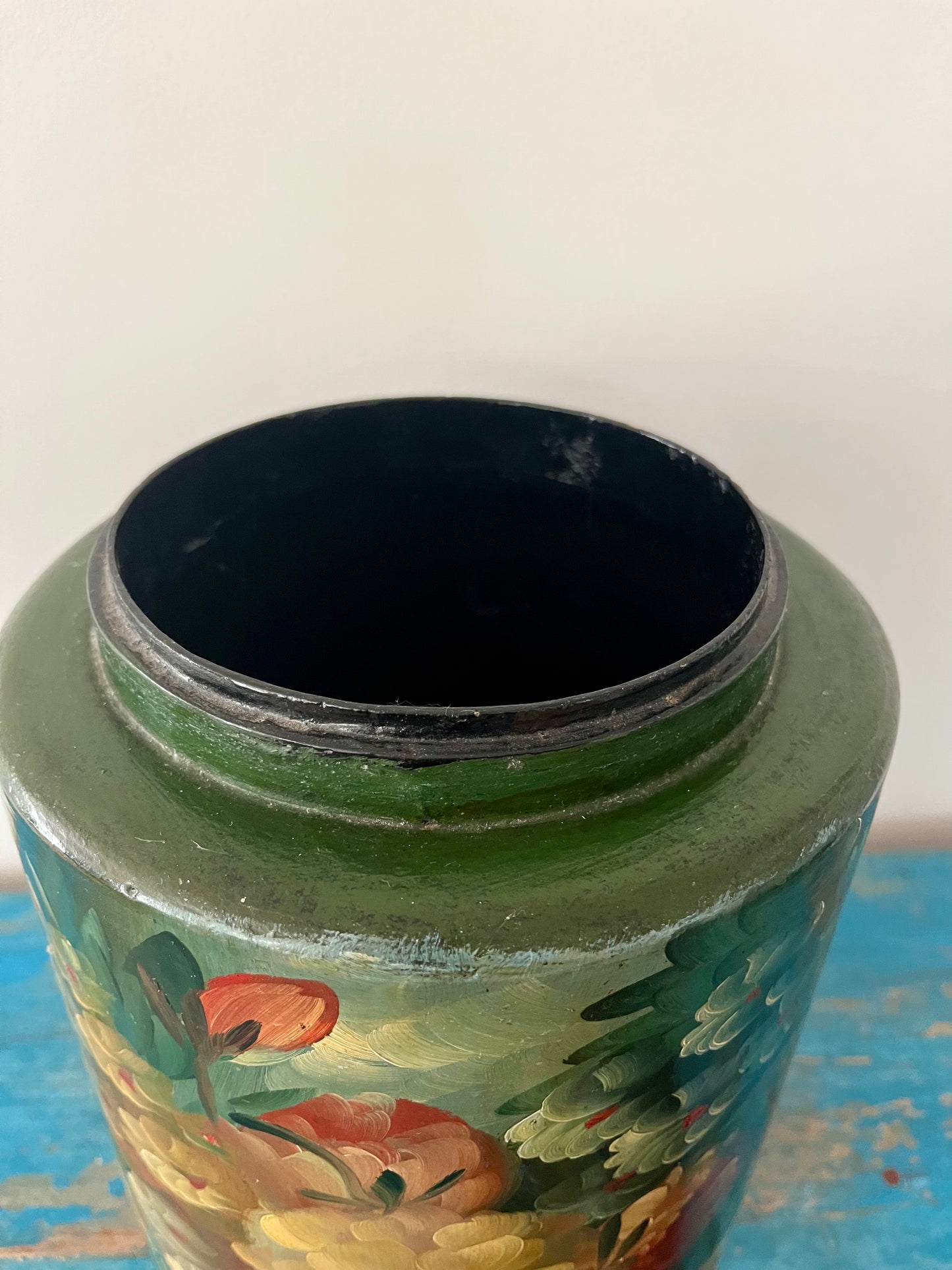Floral Painted Jar