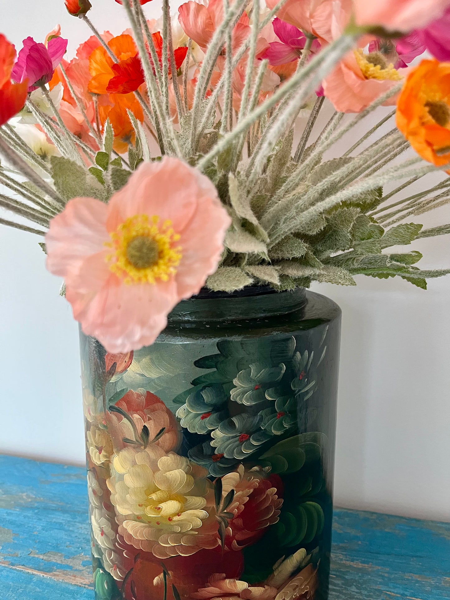 Floral Painted Jar