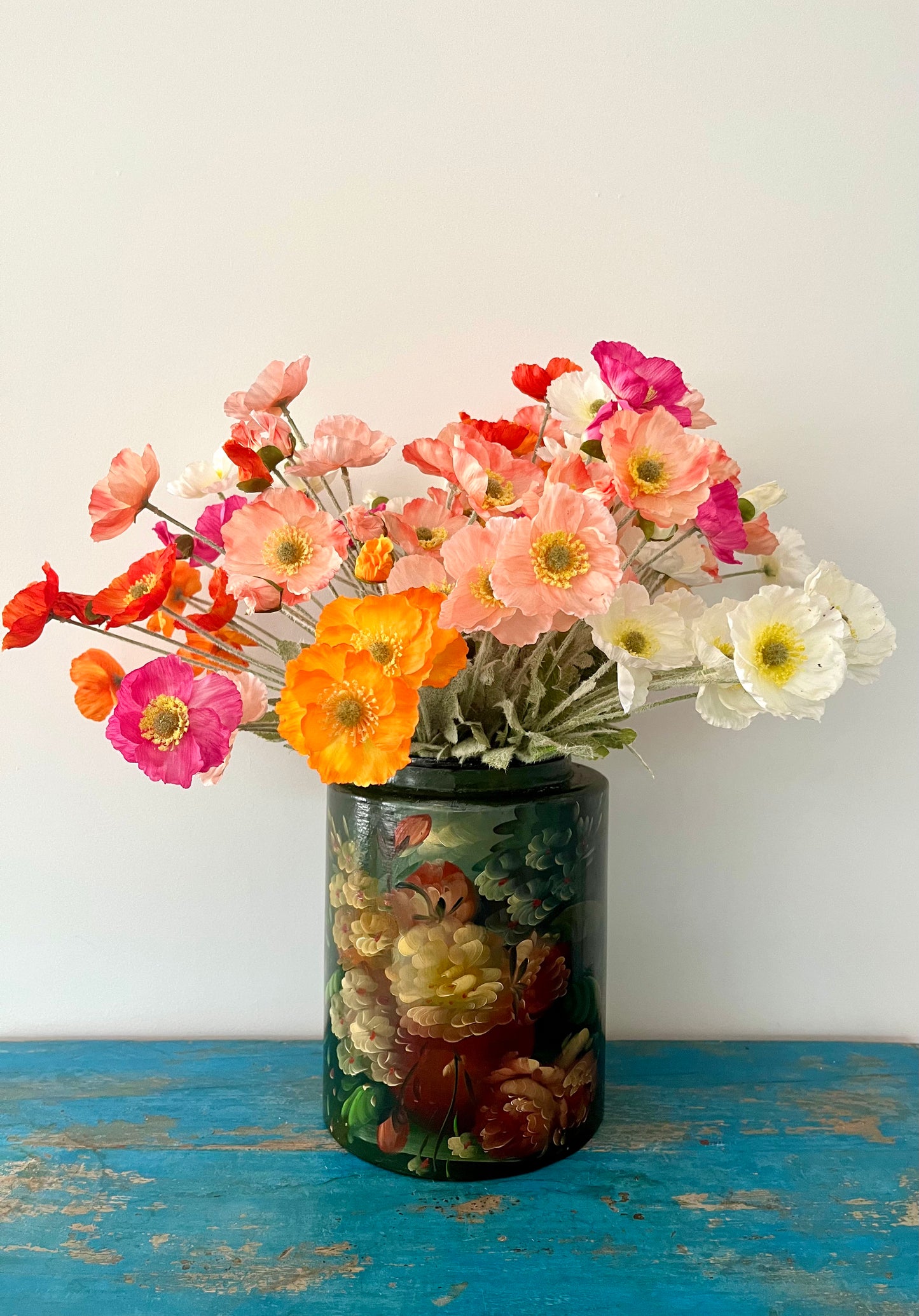 Floral Painted Jar