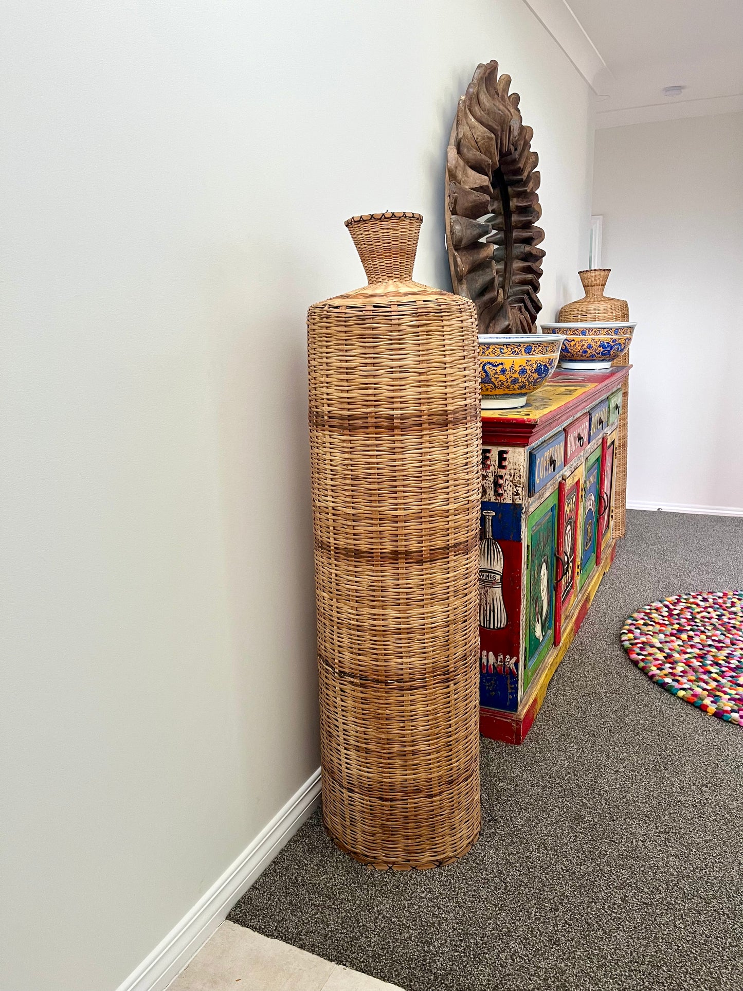 Tall Handwoven Decorative Vases