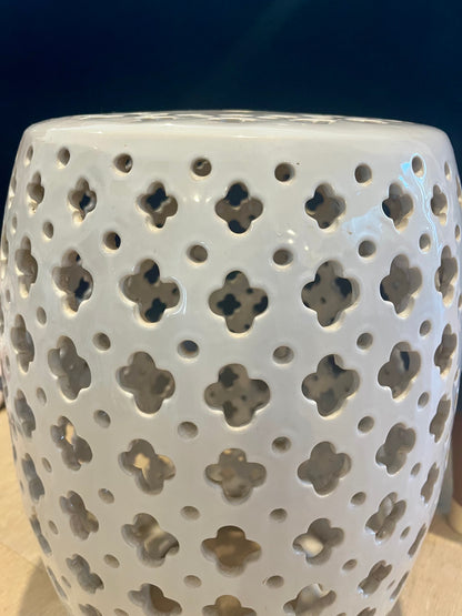 White Ceramic Garden Stool