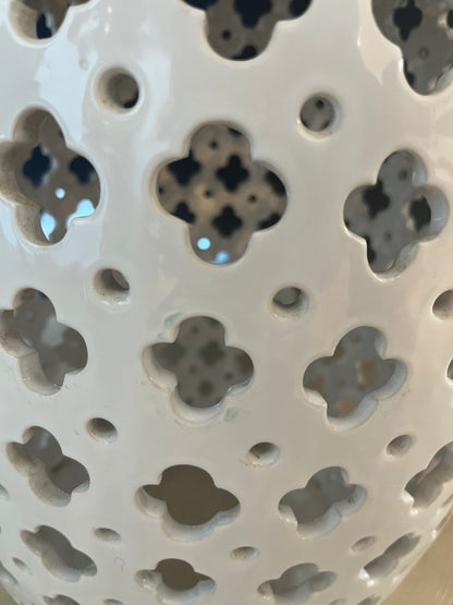 White Ceramic Garden Stool