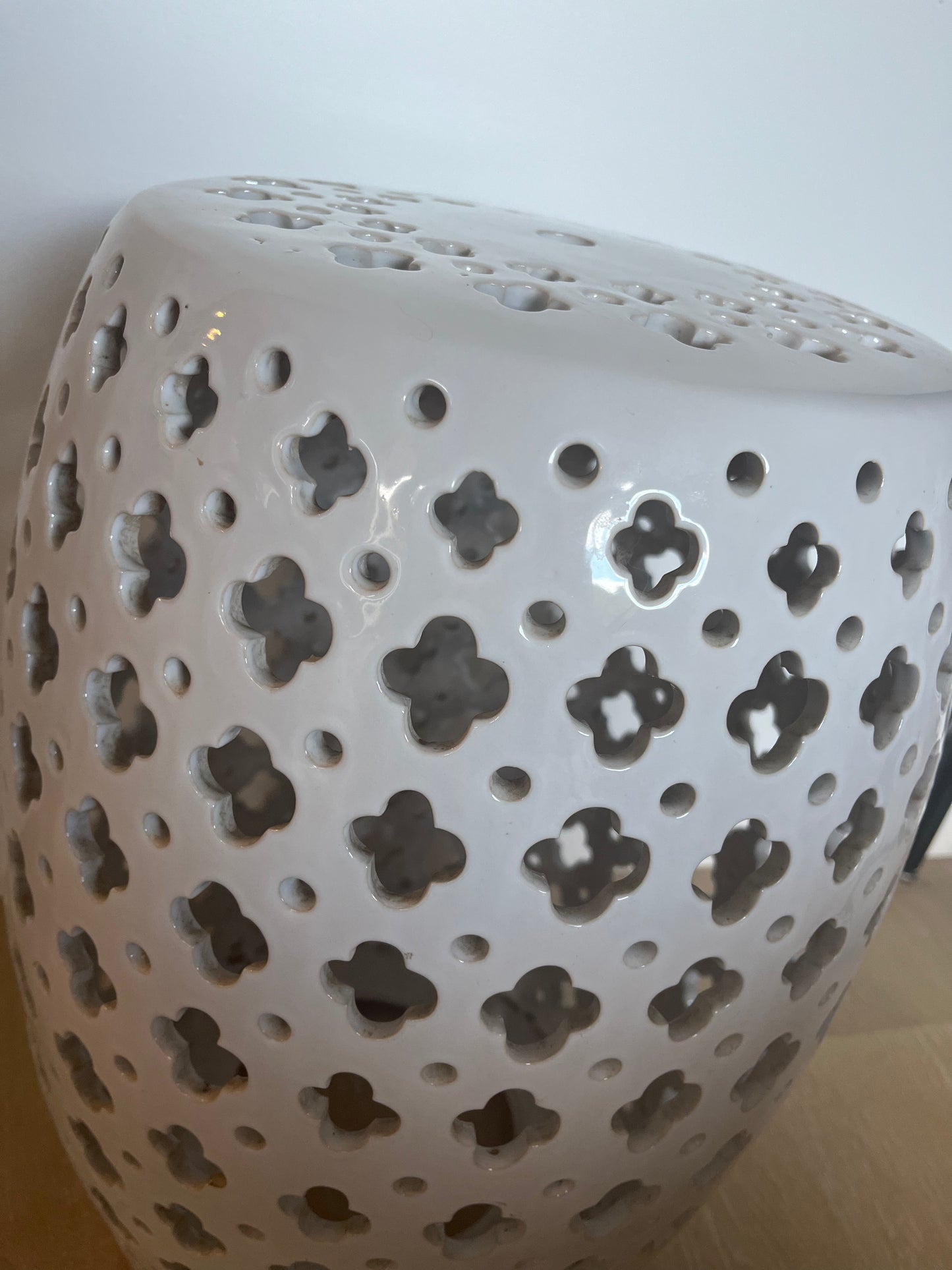 White Ceramic Garden Stool