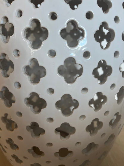 White Ceramic Garden Stool