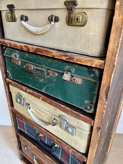 Vintage Suitcase Drawer Set