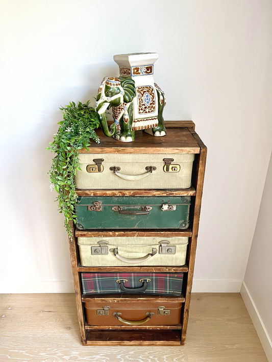 Vintage Suitcase Drawer Set
