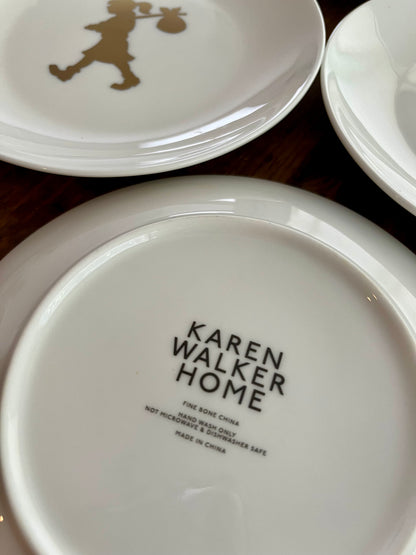 Karen Walker Cocktail Side Plates x 4