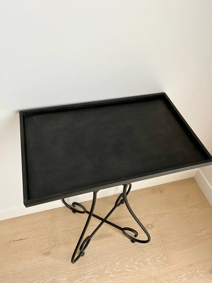 Beautiful French Country Iron Table with Topiary