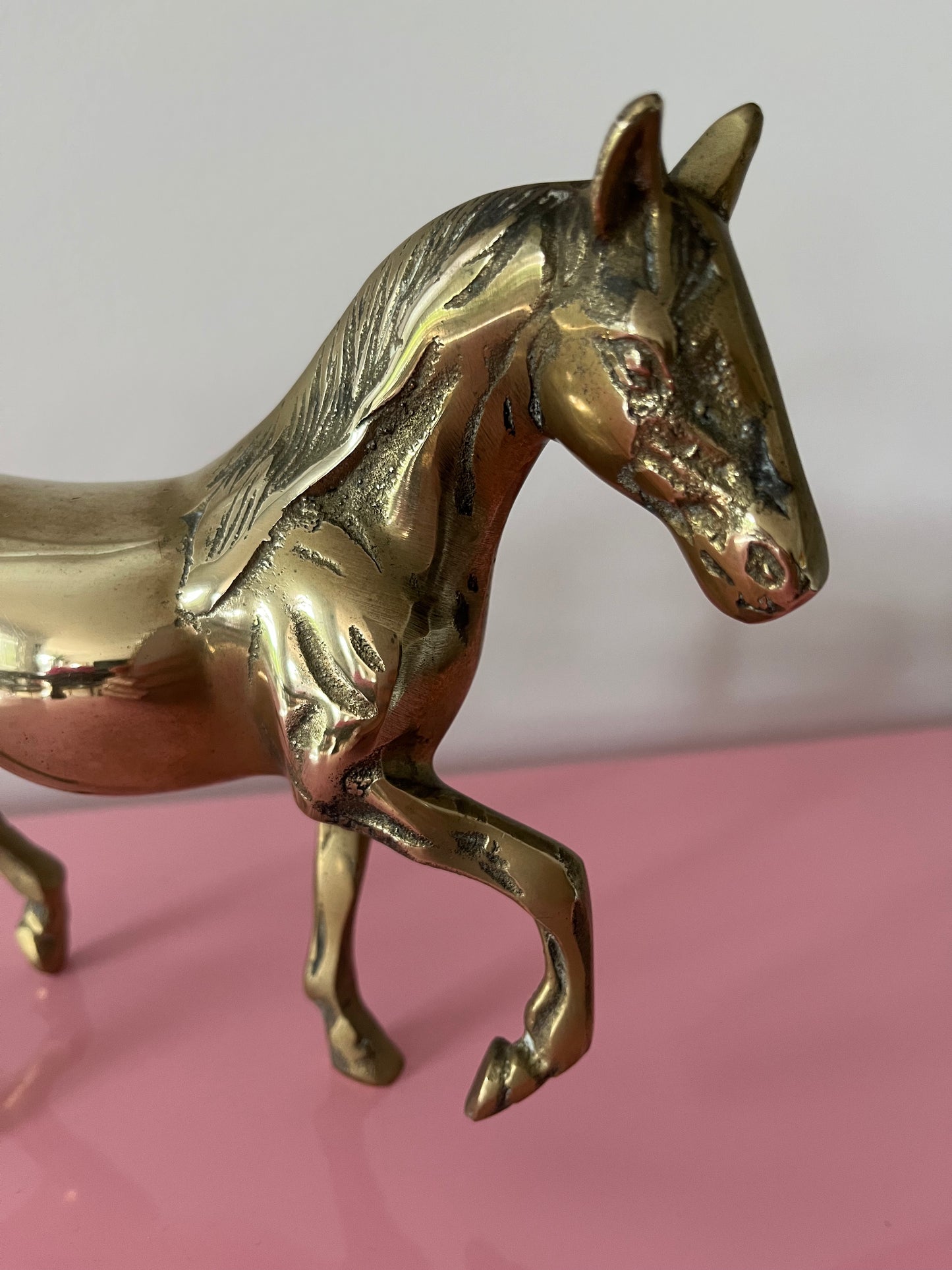 Beautiful Vintage Brass Horse