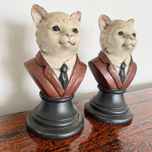 Vintage Cat Bookends