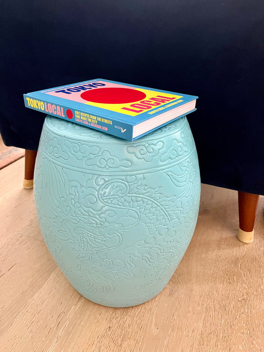 Beautiful Ceramic Turquoise Stool
