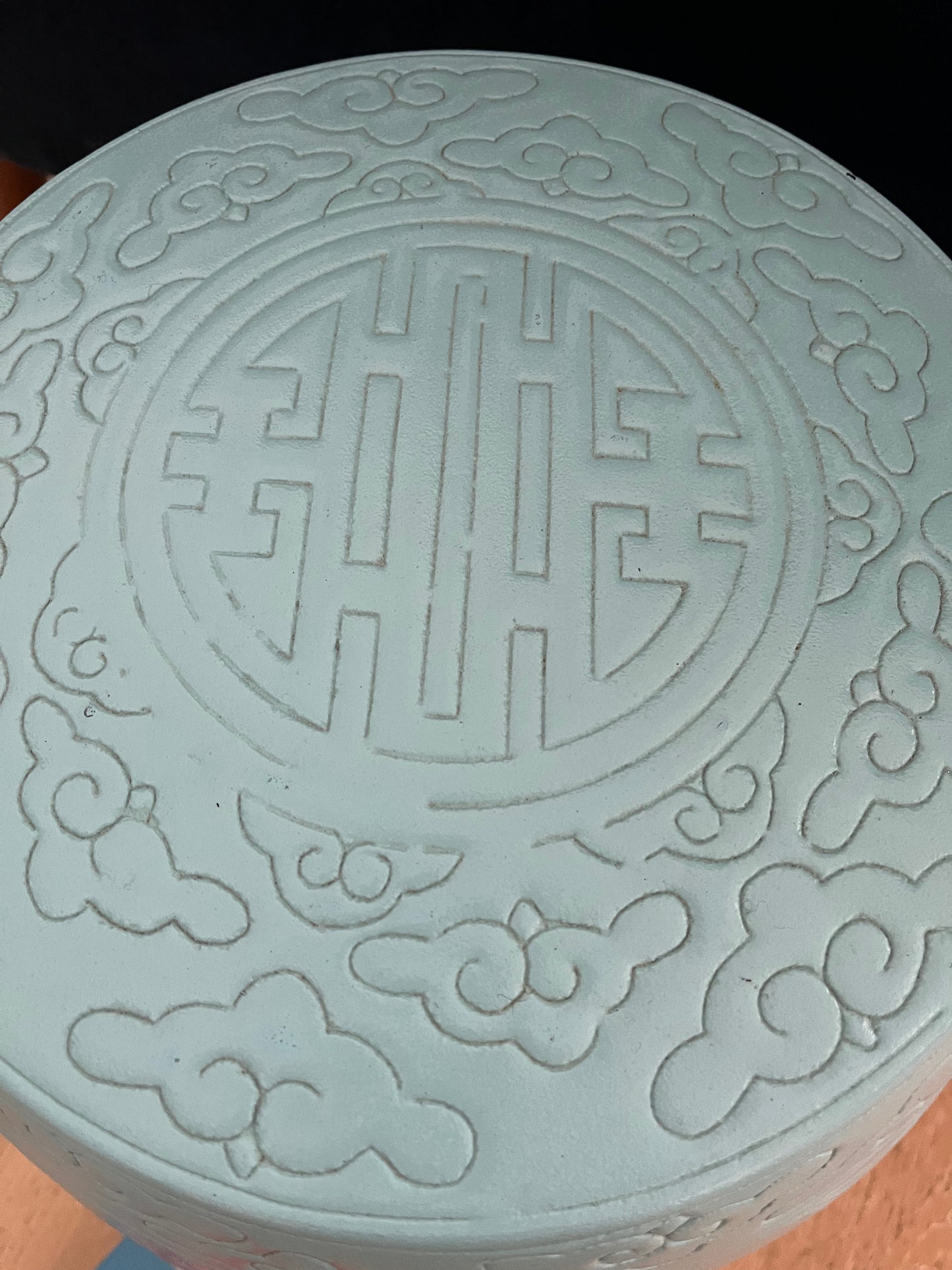 Beautiful Ceramic Turquoise Stool