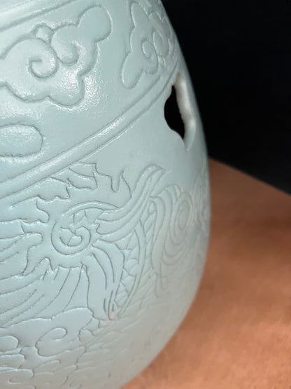 Beautiful Ceramic Turquoise Stool