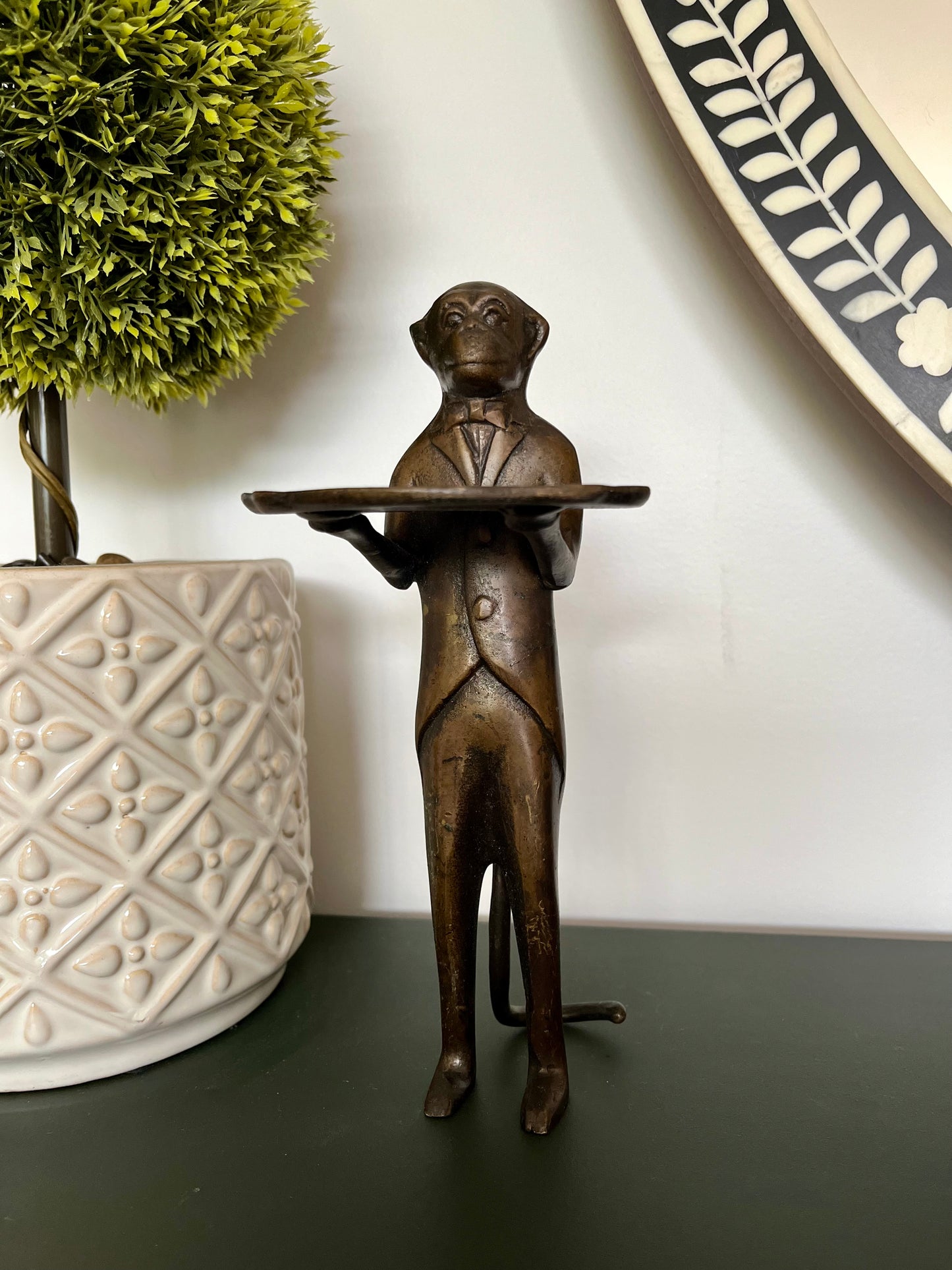 Gorgeous Brass Monkey Sculpture