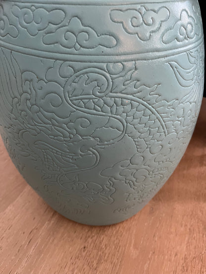 Beautiful Ceramic Turquoise Stool