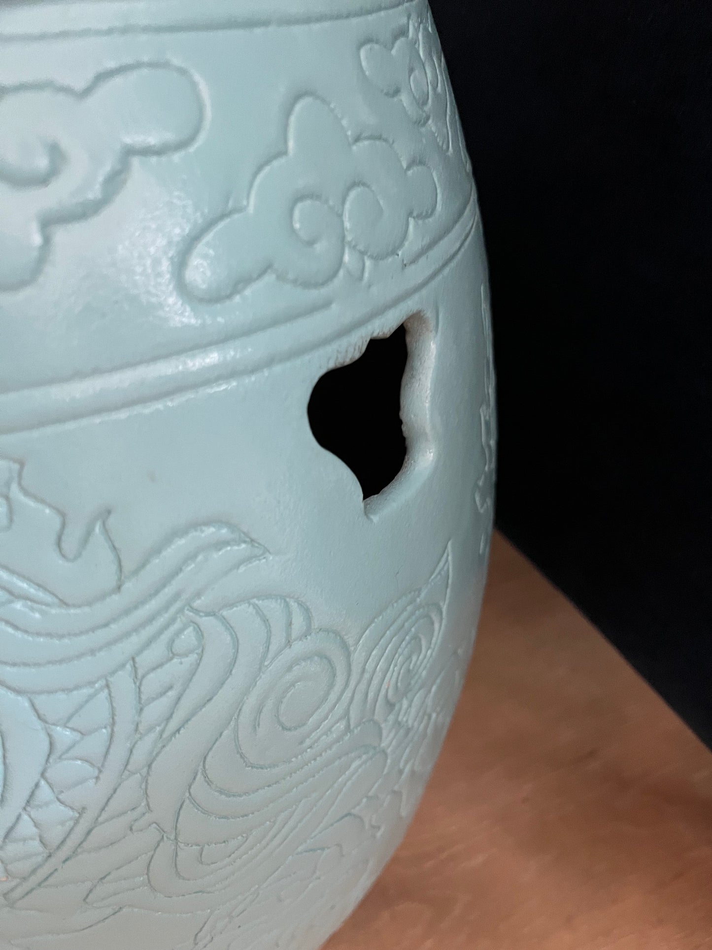 Beautiful Ceramic Turquoise Stool