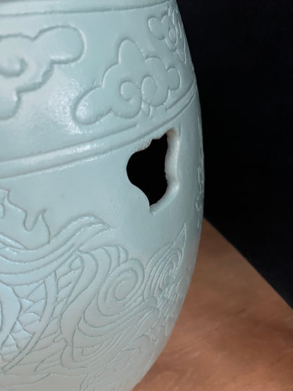 Beautiful Ceramic Turquoise Stool