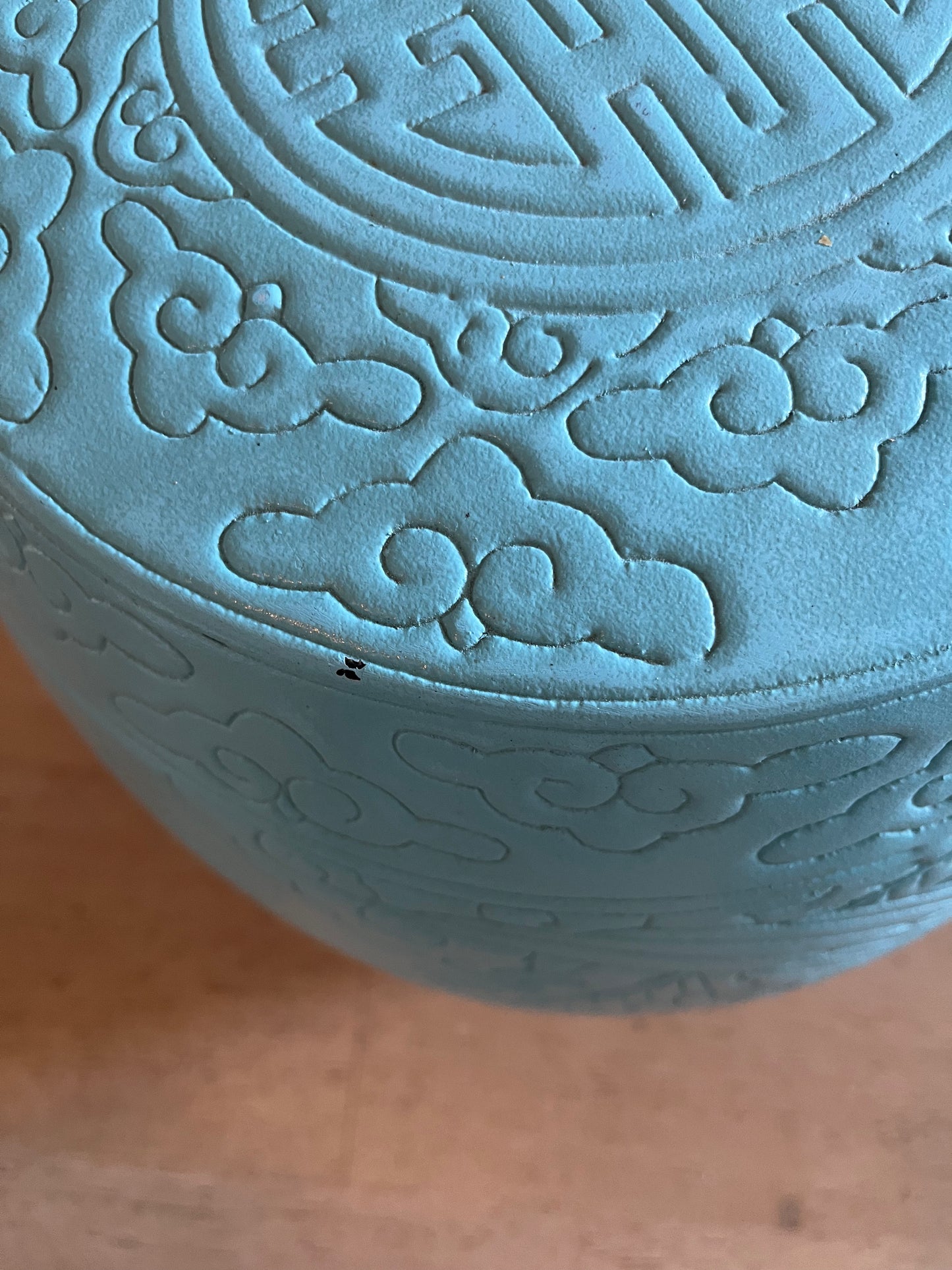 Beautiful Ceramic Turquoise Stool
