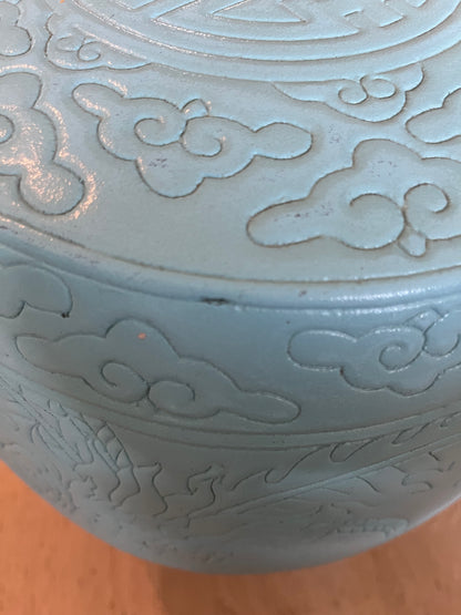 Beautiful Ceramic Turquoise Stool