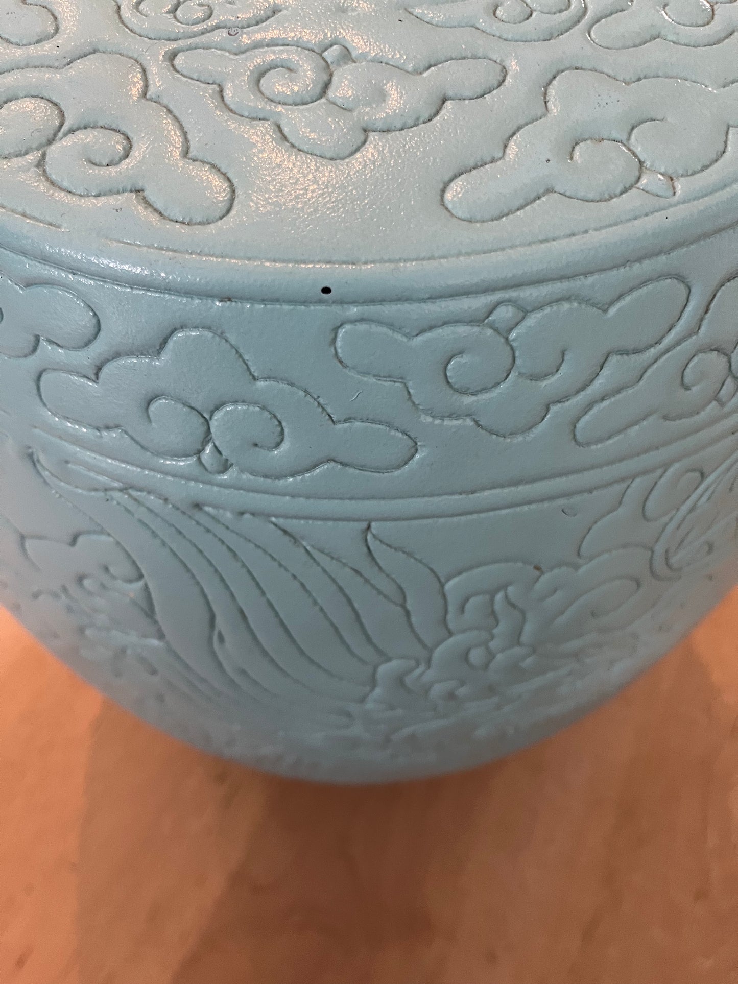 Beautiful Ceramic Turquoise Stool