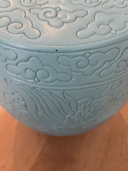 Beautiful Ceramic Turquoise Stool