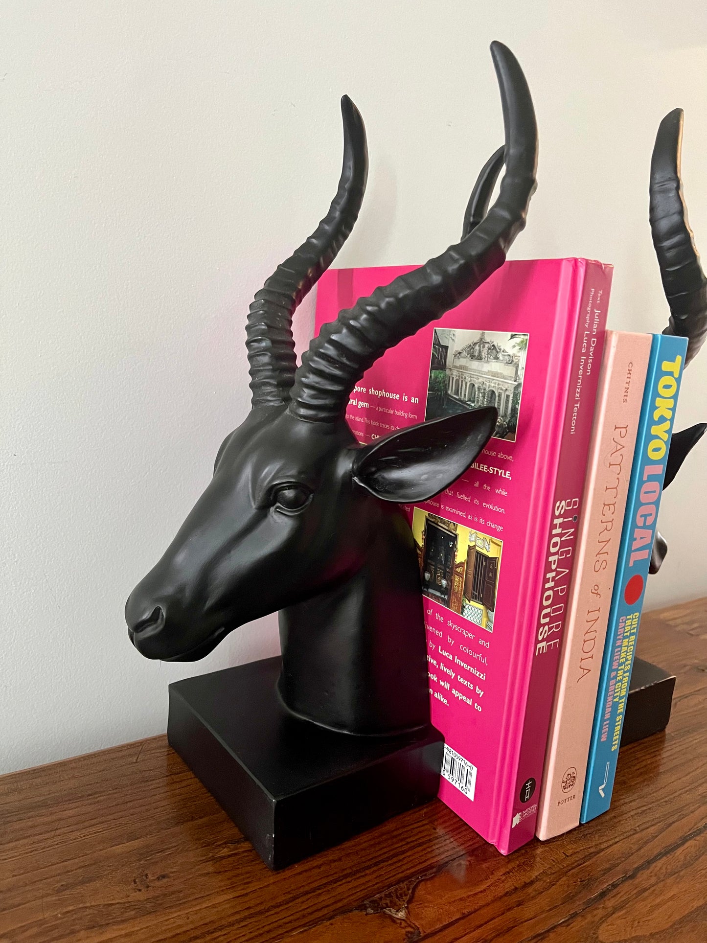 Beautiful Black Nood Antelope Bookends ( Pair )