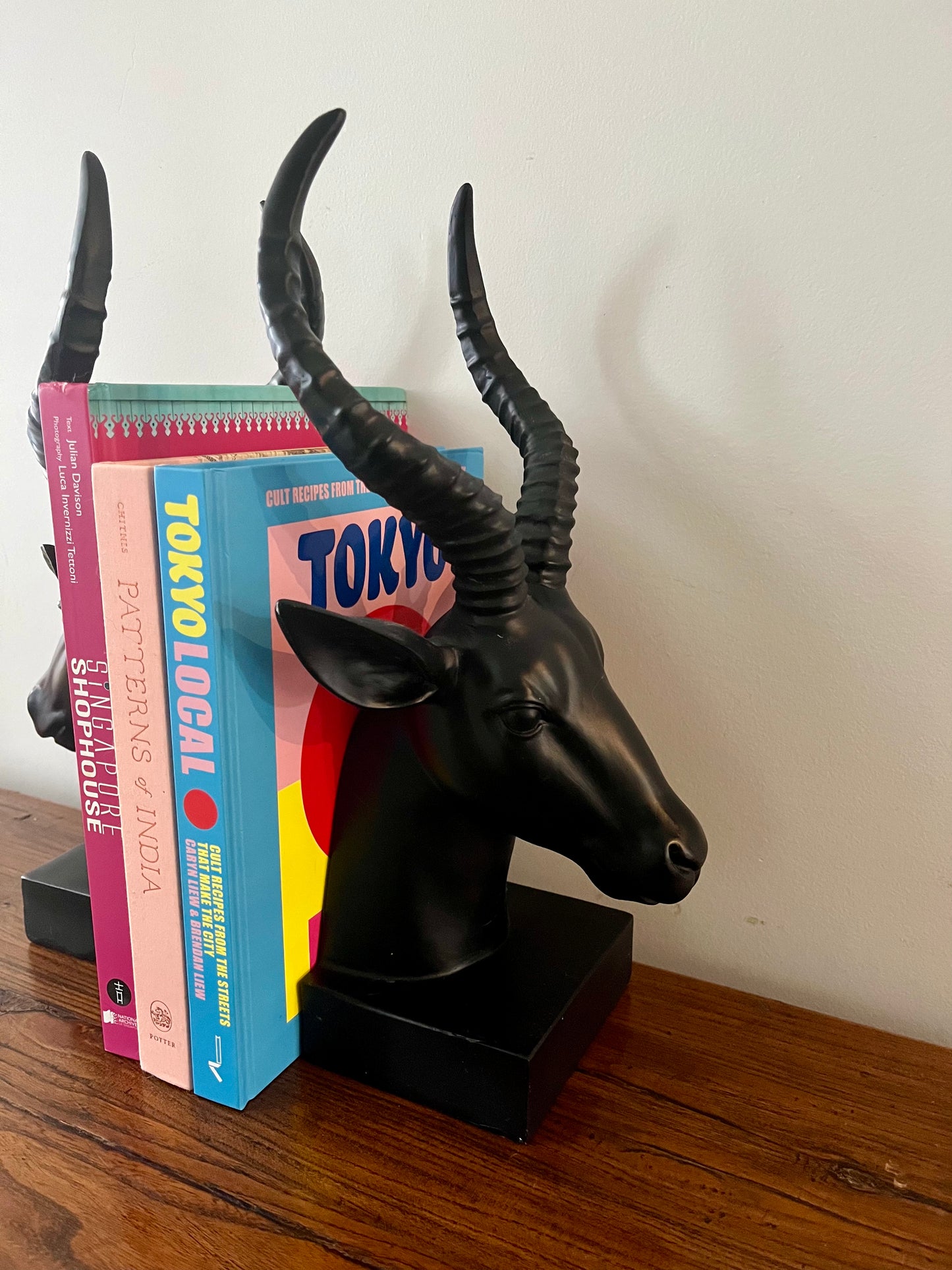 Beautiful Black Nood Antelope Bookends ( Pair )