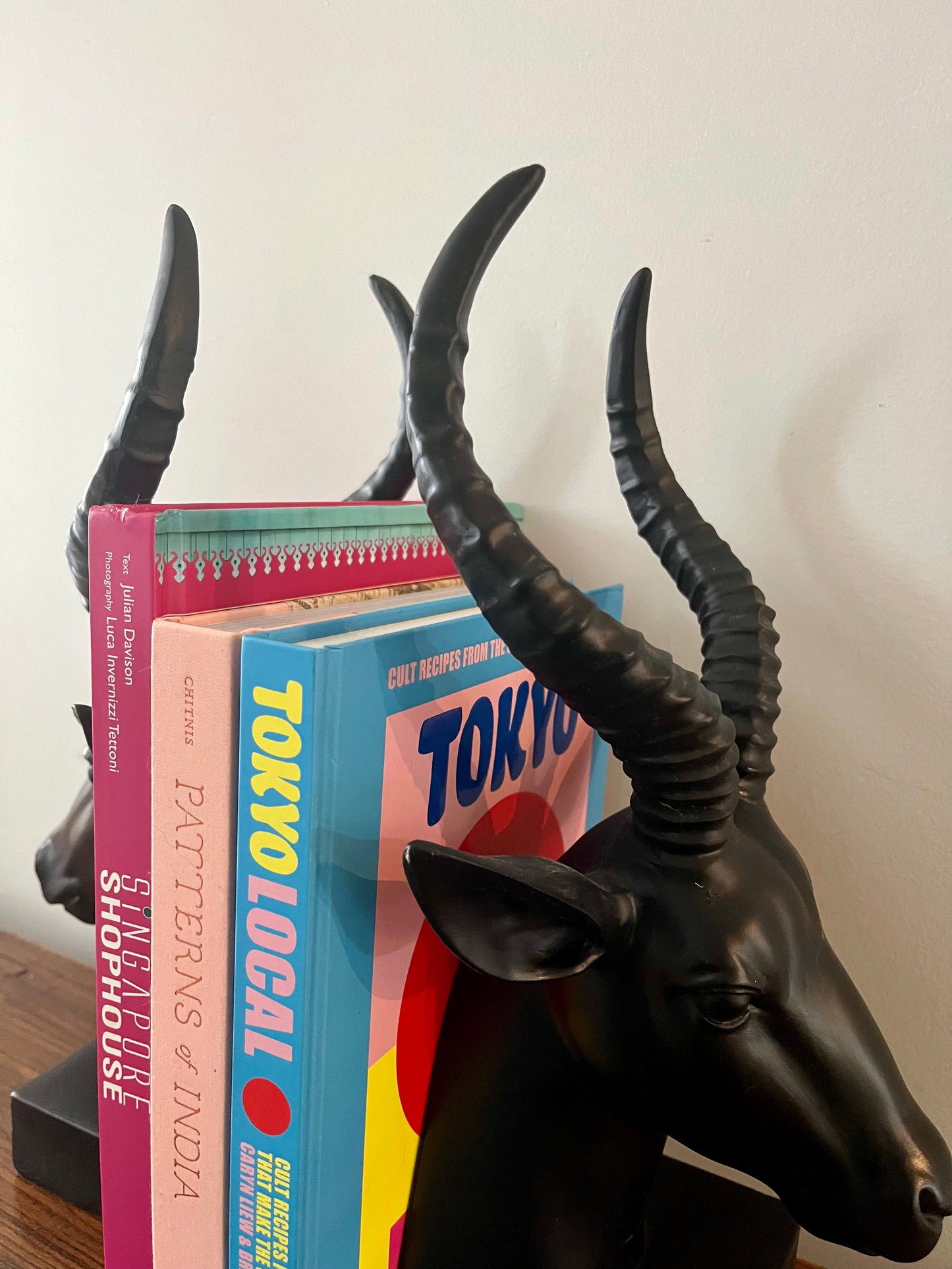 Beautiful Black Nood Antelope Bookends ( Pair )