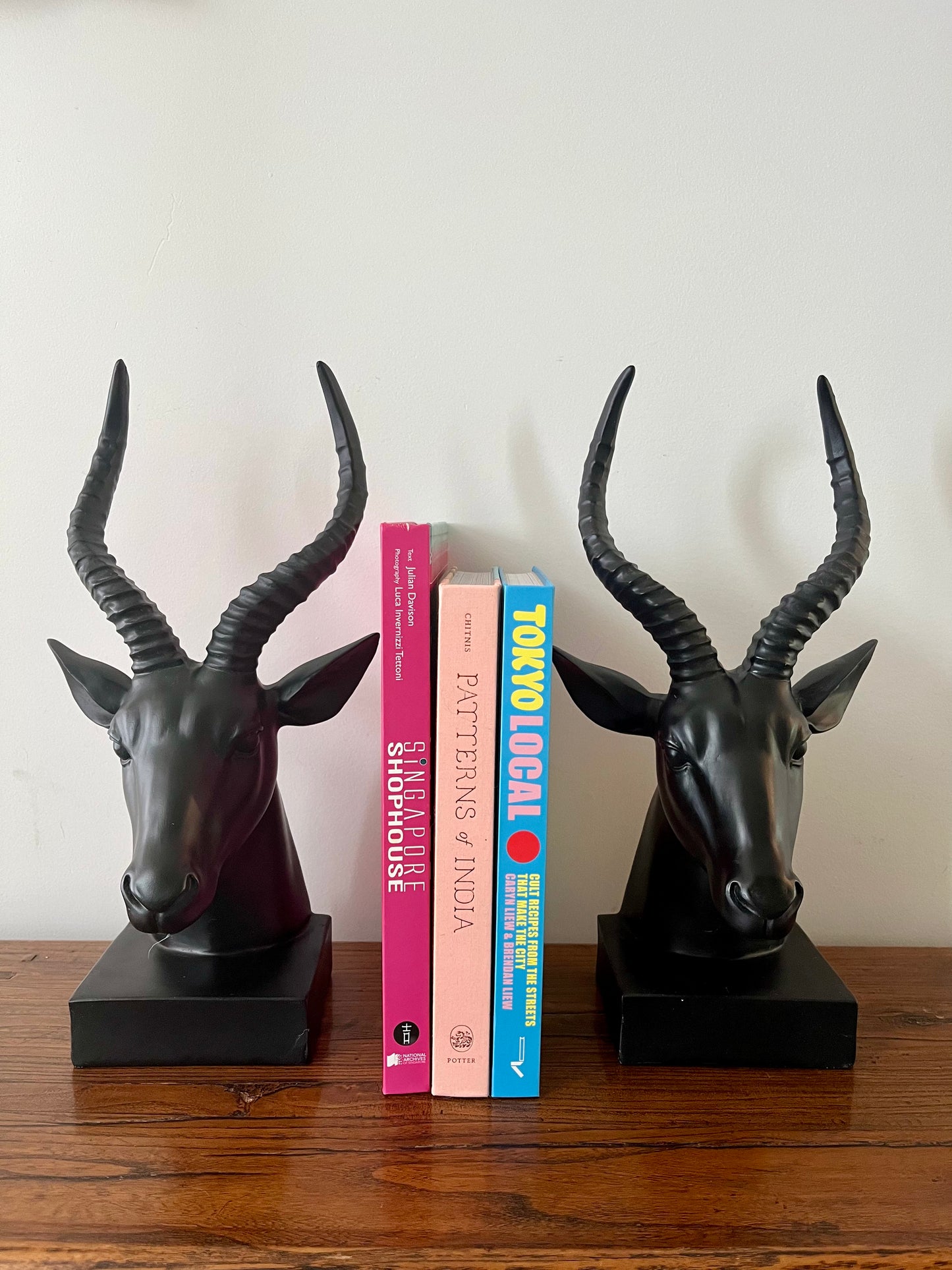 Beautiful Black Nood Antelope Bookends ( Pair )