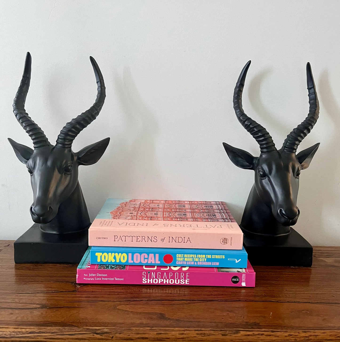 Beautiful Black Nood Antelope Bookends ( Pair )