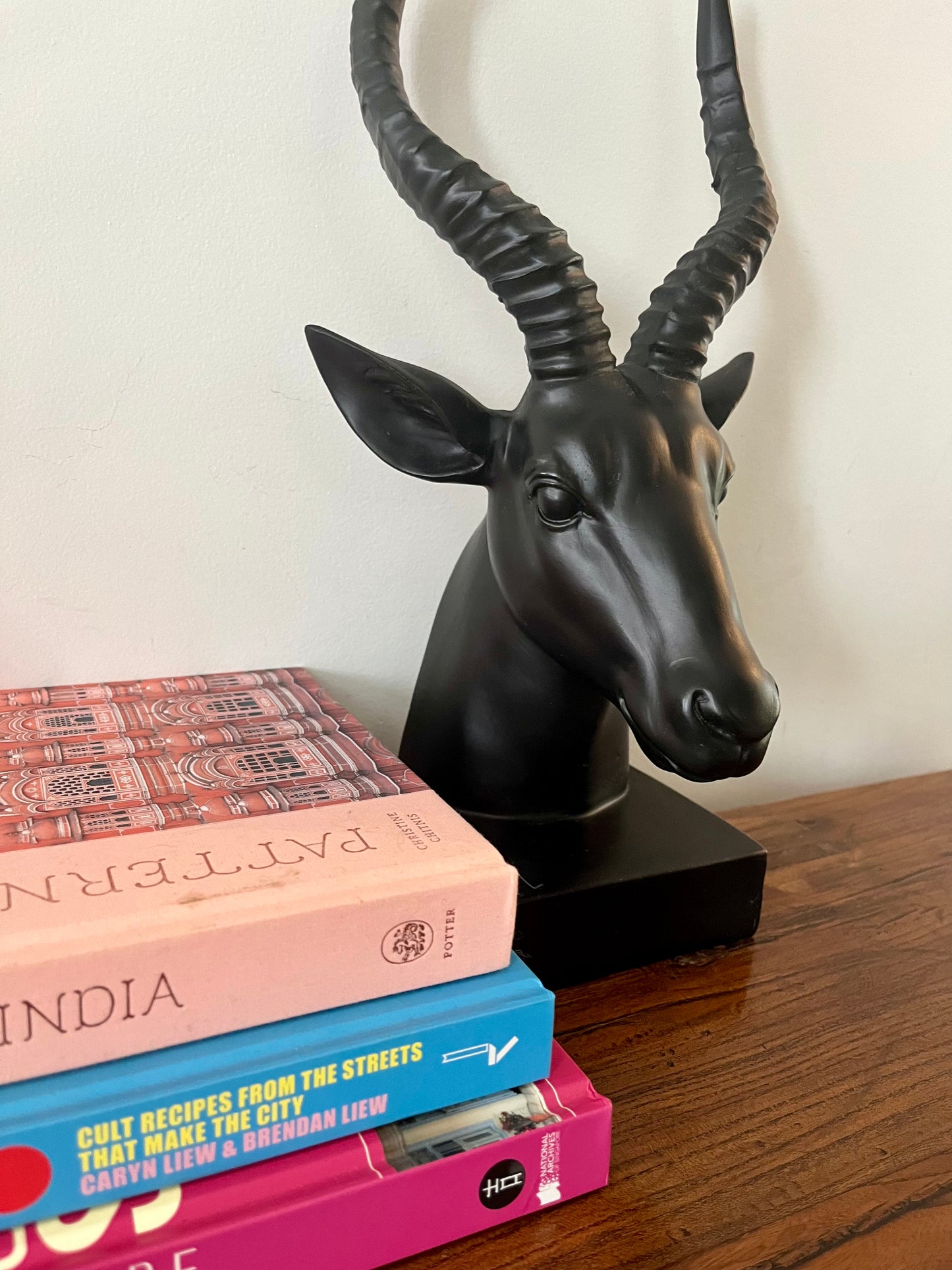 Beautiful Black Nood Antelope Bookends ( Pair )