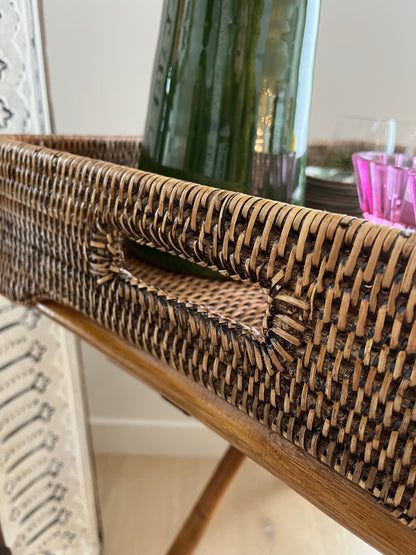 Beautiful Rattan Butler Tray