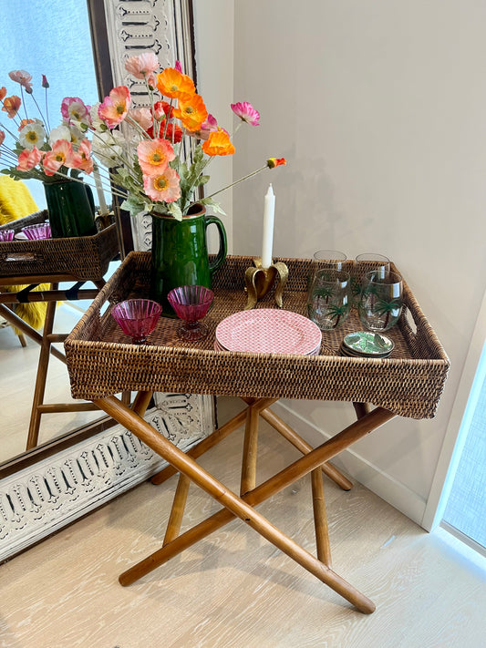 Beautiful Rattan Butler Tray