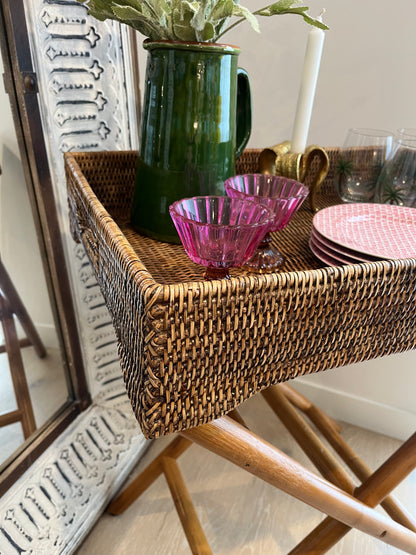 Beautiful Rattan Butler Tray